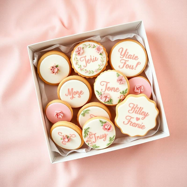 Custom cookie gift set with personalized decorated and printed cookies in Sunnyvale California