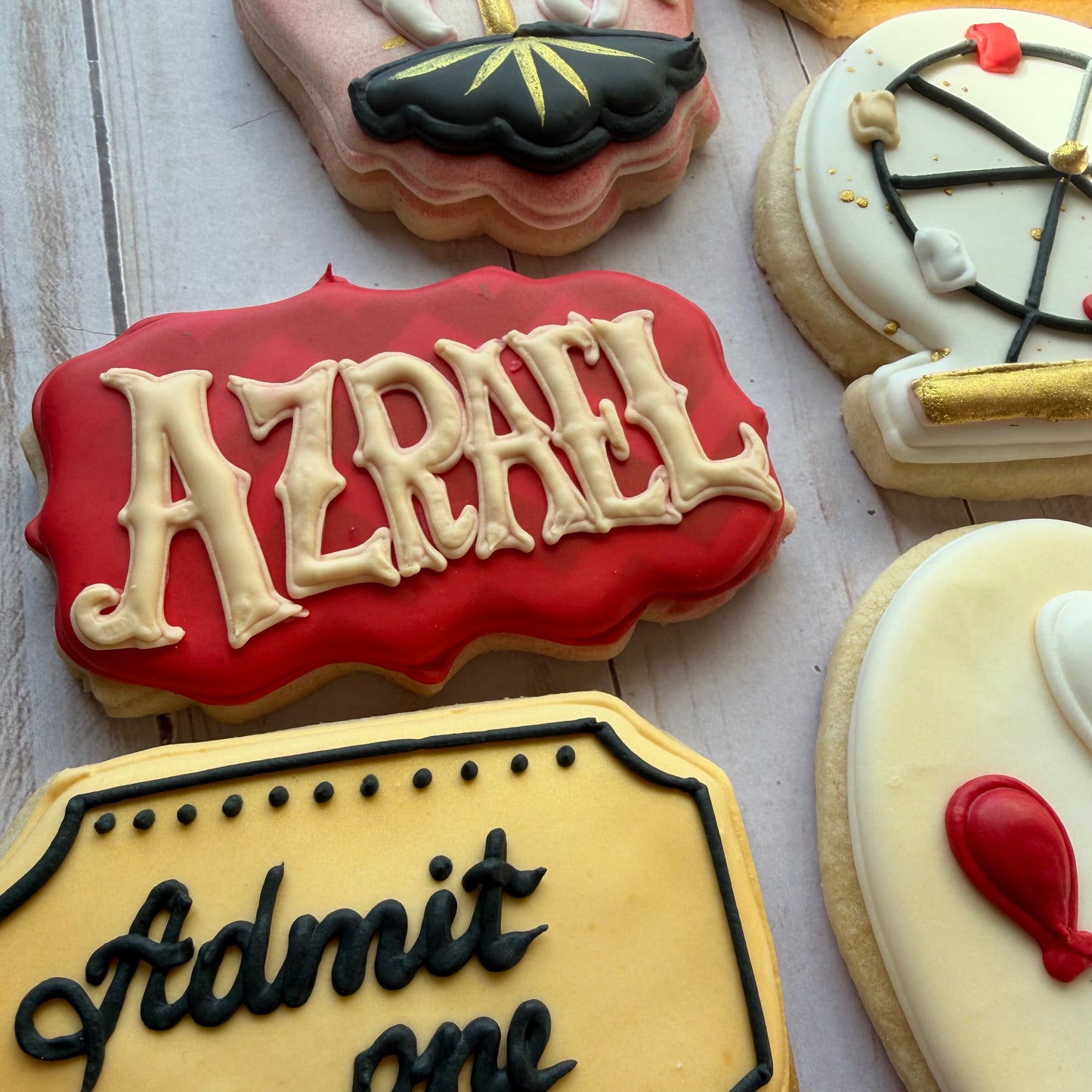 Personalized Admit One First Birthday Cookie Set